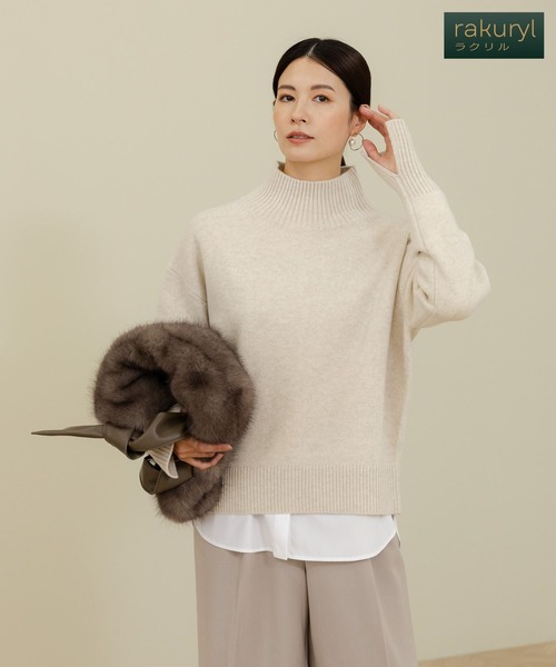 【セール】カシミヤ混タートルニット/127599（ニット/セーター）｜Elura（エルーラ）