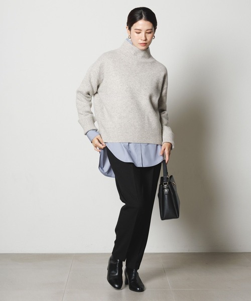 【セール】カシミヤ混タートルニット/127599（ニット/セーター）｜Elura（エルーラ）