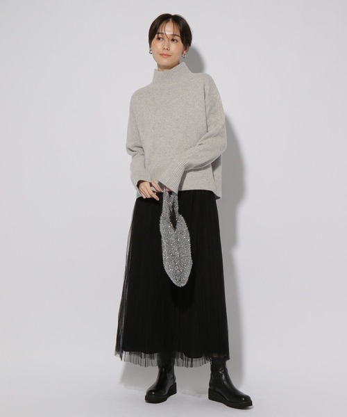 【セール】カシミヤ混タートルニット/127599（ニット/セーター）｜Elura（エルーラ）