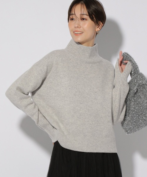 【セール】カシミヤ混タートルニット/127599（ニット/セーター）｜Elura（エルーラ）