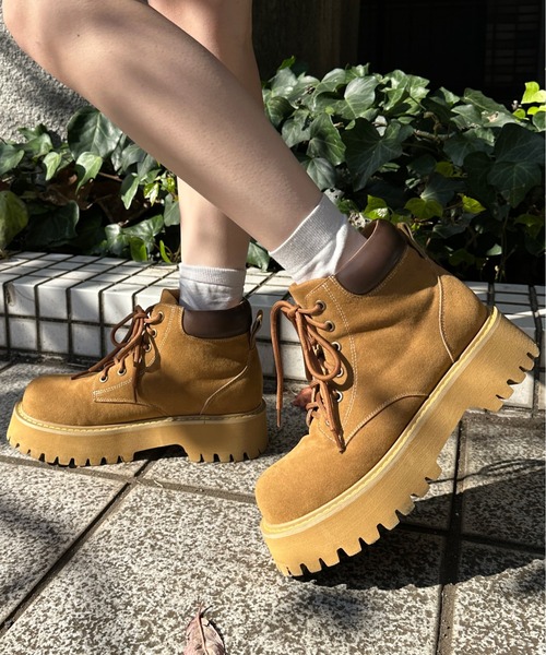 sedacle(セダクル)の「デザインストリングブーツ(ブーツ・メンズ・カーキ/キャメル/ブラック/レオパード・SMALL/X-LARGE/LARGE/MEDIUM)」の15枚目の写真