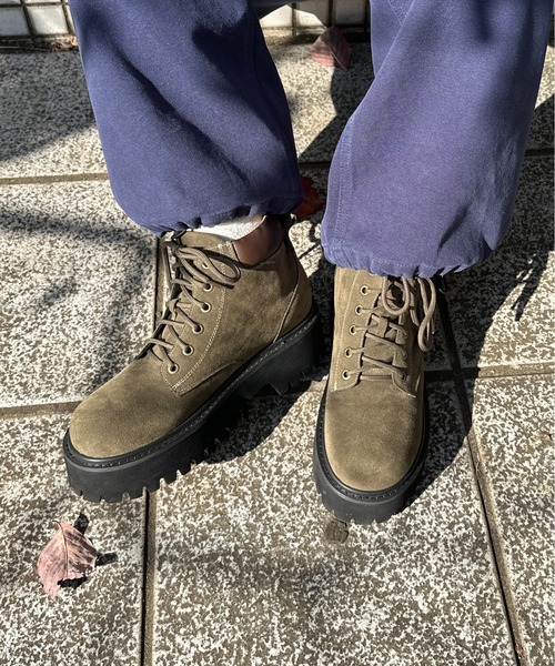 sedacle(セダクル)の「デザインストリングブーツ(ブーツ・メンズ・カーキ/キャメル/ブラック/レオパード・SMALL/X-LARGE/LARGE/MEDIUM)」の14枚目の写真