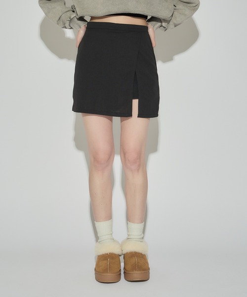 ROOPTOKYO（ループトウキョウ）の「Slit Layered Miniskirt / スリット レイヤード ミニスカート（スカート・レディース・ブラック・L/M）」の9枚目の写真