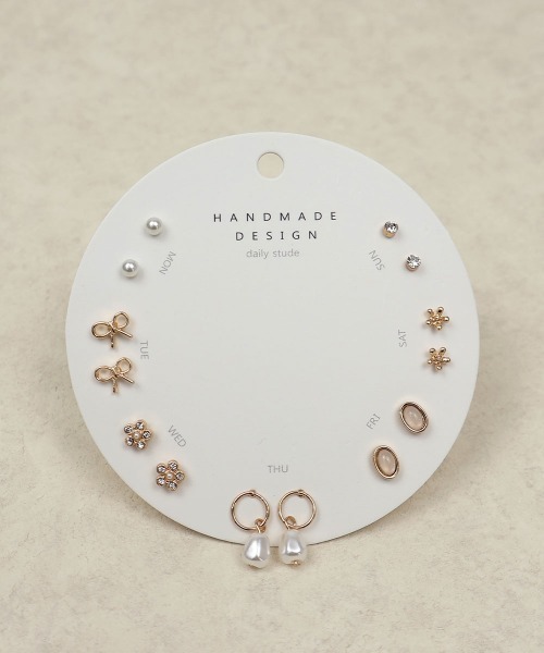 セール】1 week ピアスセット/ デイリー マルチピアス 7セット