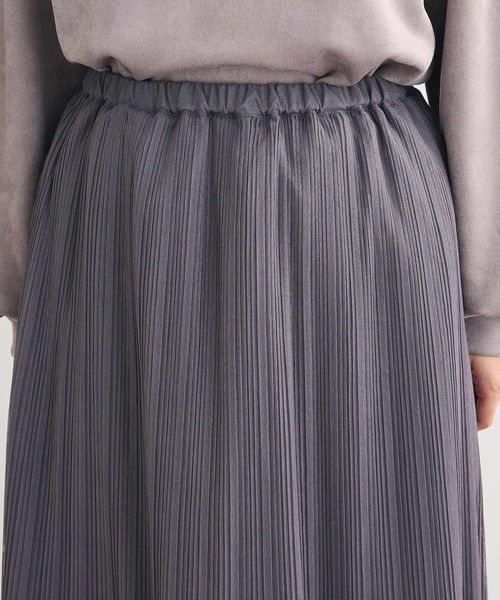 Green　Parks（グリーンパークス）の「ラメチュールプリーツスカート（スカート・レディース・ミント/アイボリー/チャコールグレー/ブルー・FREE）」の12枚目の写真