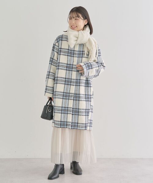 Green　Parks（グリーンパークス）の「ラメチュールプリーツスカート（スカート・レディース・ミント/アイボリー/チャコールグレー/ブルー・FREE）」の16枚目の写真