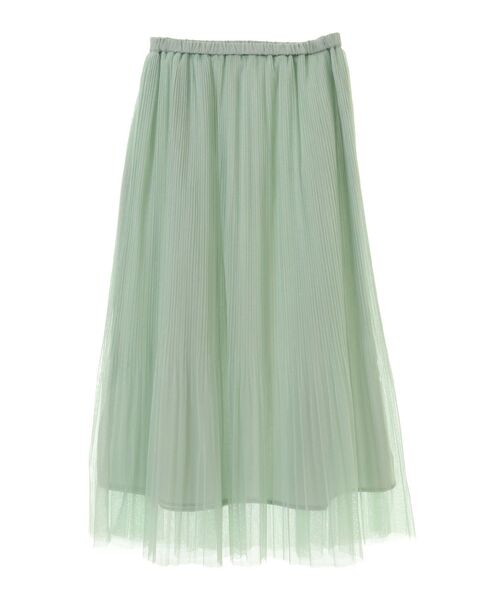 Green　Parks（グリーンパークス）の「ラメチュールプリーツスカート（スカート・レディース・ミント/アイボリー/チャコールグレー/ブルー・FREE）」の5枚目の写真