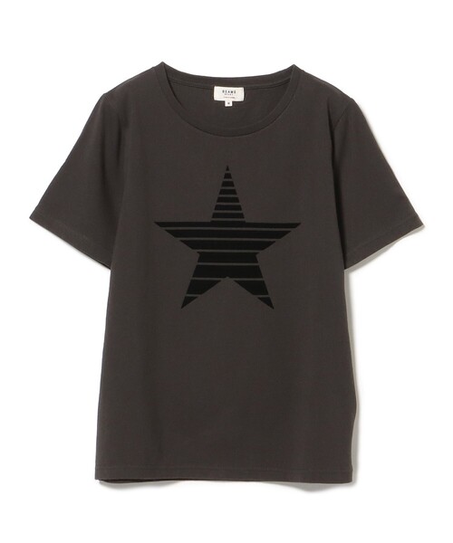 デザイン◎ BEAMS HEART フロッキープリント 半袖スウェット ビームス デザイン◎ BEAMS HEART フロッキープリント 半袖スウェット