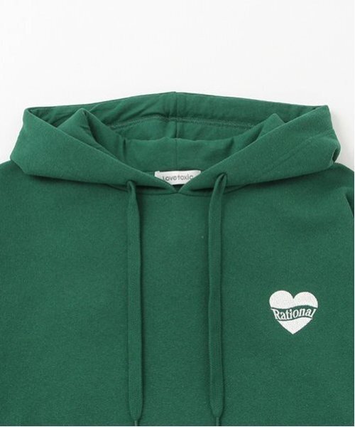 LOVETOXIC（ラブトキシック）の「【GOODPRICE】裏起毛バックロゴプルパーカ（パーカー・キッズ・グリーン/トップグレー/ブラック/アイボリー・M:150cm/L:160cm/S:140cm）」の14枚目の写真