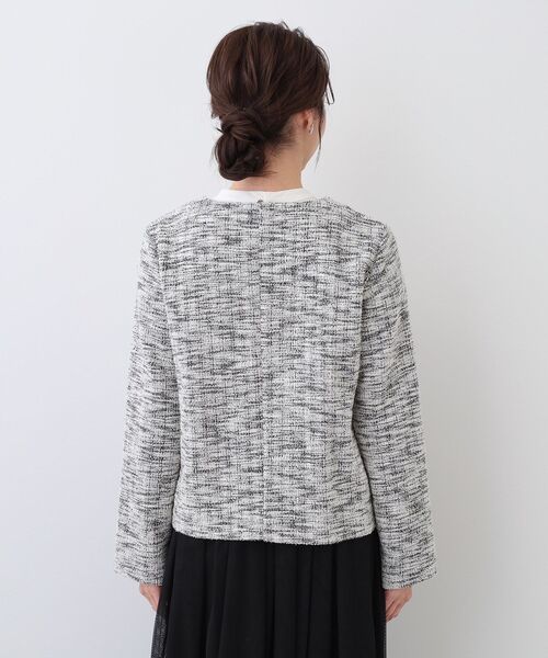セール】カットツイードジャケット（ノーカラージャケット）｜DRESKIP
