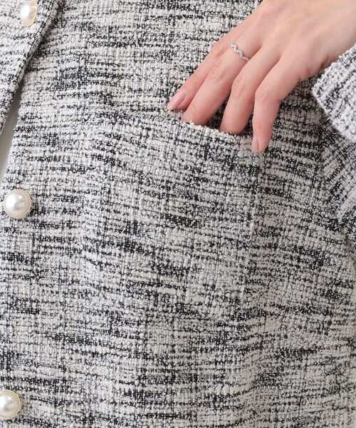 セール】カットツイードジャケット（ノーカラージャケット）｜DRESKIP