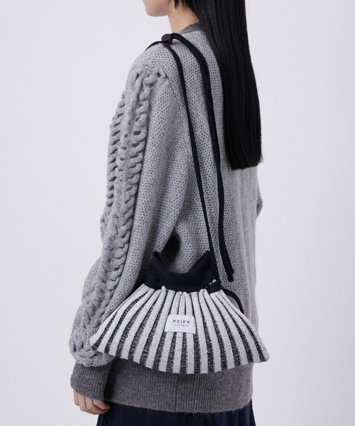 PEIEN（ペイエン）の「【PEIEN/ペイエン】Mountain Series Knit Pocket Bag/ニットショルダーバッグ（ショルダーバッグ・レディース・ホワイト/ベージュ/グリーン・FREE）」の13枚目の写真