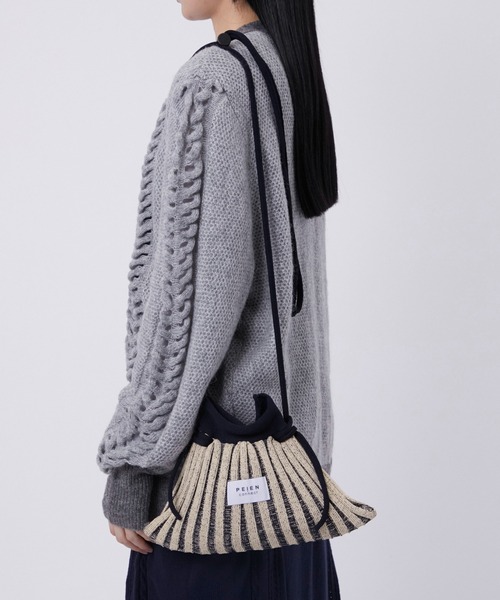 PEIEN（ペイエン）の「【PEIEN/ペイエン】Mountain Series Knit Pocket Bag/ニットショルダーバッグ（ショルダーバッグ・レディース・ホワイト/ベージュ/グリーン・FREE）」の22枚目の写真