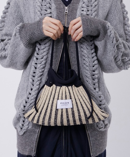 PEIEN（ペイエン）の「【PEIEN/ペイエン】Mountain Series Knit Pocket Bag/ニットショルダーバッグ（ショルダーバッグ・レディース・ホワイト/ベージュ/グリーン・FREE）」の21枚目の写真