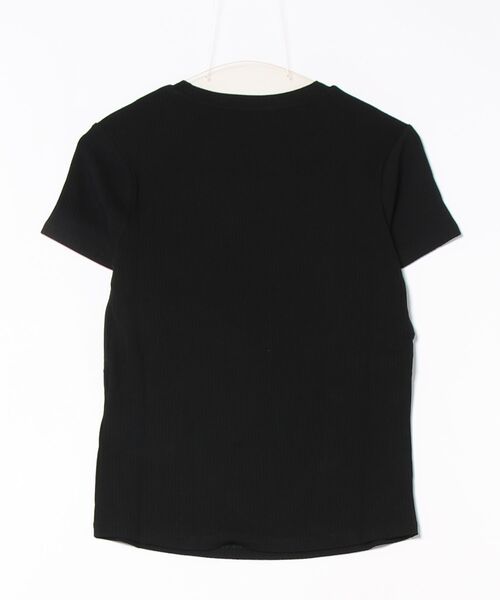 Desigual（デシグアル）の「TSSWEET ブルーチェリー グラフィック　ミニTシャツ ブラック（Tシャツ/カットソー・レディース・ブラック・M/XL/L/S/XS）」の6枚目の写真