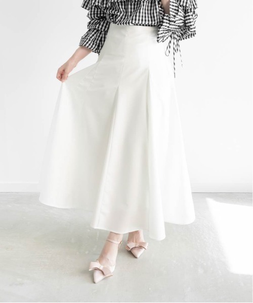 RANDA（ランダ）の「ハイウエストフレアスカート（スカート・レディース・ドット/ベージュ/ホワイト・0/1）」の10枚目の写真