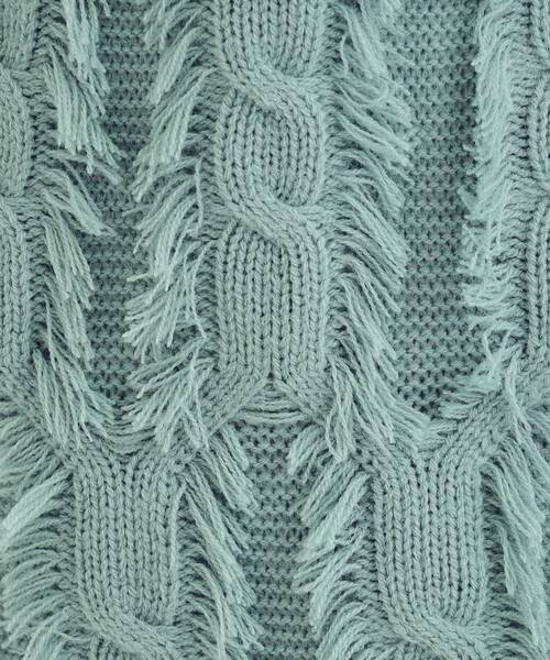 SHOO・LA・RUE（シューラルー）の「【S-LL】一枚で主役級。フリンジが目を惹くゆるニット（ニット/セーター・レディース・グリーン系/オフホワイト/チャコールグレー・01/02/03/04）」の10枚目の写真