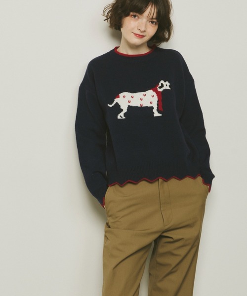 配色わんわんニット（ニット/セーター）｜Unitage（ユニテージ）の