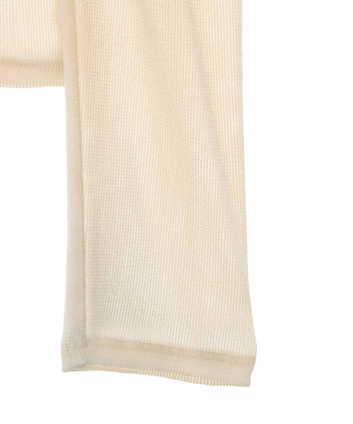 31 Sons de mode（トランテアン　ソン　ドゥ　モード）の「シアーラメトップス（Tシャツ/カットソー・レディース・クリーム/ブラック/ライトグレー・フリー）」の5枚目の写真