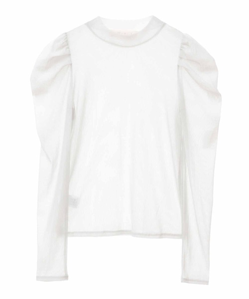 31 Sons de mode（トランテアン　ソン　ドゥ　モード）の「シアーラメトップス（Tシャツ/カットソー・レディース・クリーム/ブラック/ライトグレー・フリー）」の10枚目の写真