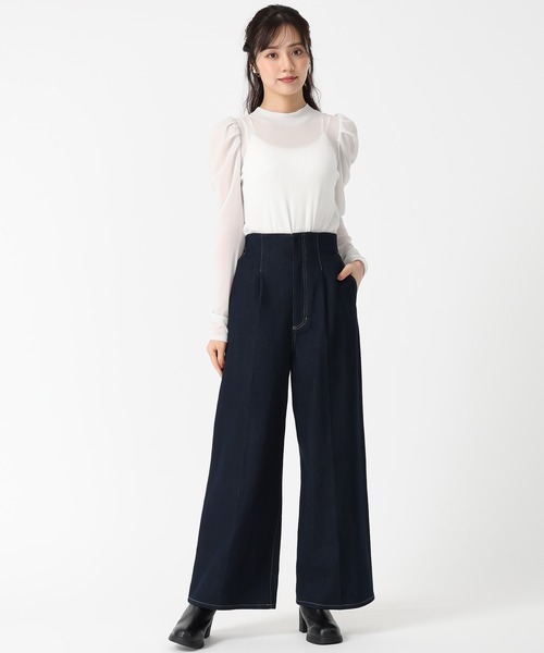 31 Sons de mode（トランテアン　ソン　ドゥ　モード）の「シアーラメトップス（Tシャツ/カットソー・レディース・クリーム/ブラック/ライトグレー・フリー）」の15枚目の写真