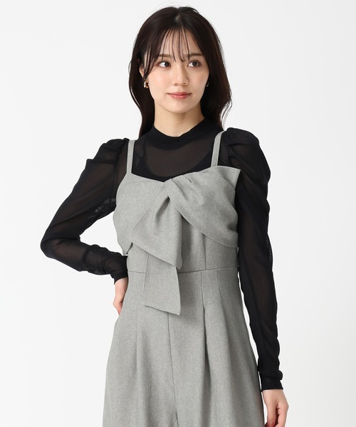 31 Sons de mode（トランテアン　ソン　ドゥ　モード）の「シアーラメトップス（Tシャツ/カットソー・レディース・クリーム/ブラック/ライトグレー・フリー）」の16枚目の写真