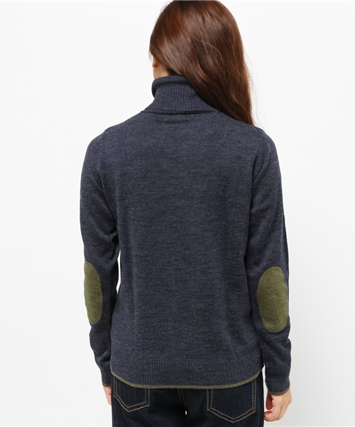 SEVENDAYS=SUNDAY（セブンデイズサンデイ）の「エルボーパッチ付　タートルネックプルオーバー（Tシャツ/カットソー・レディース・杢グレー/チャコールグレー/ネイビー・MEDIUM/LARGE）」の6枚目の写真