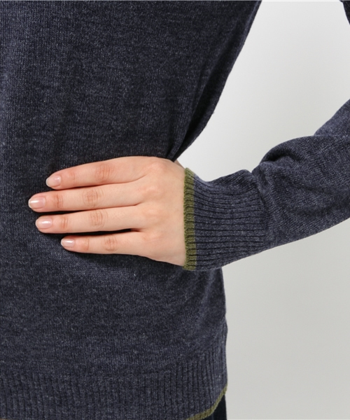 SEVENDAYS=SUNDAY（セブンデイズサンデイ）の「エルボーパッチ付　タートルネックプルオーバー（Tシャツ/カットソー・レディース・杢グレー/チャコールグレー/ネイビー・MEDIUM/LARGE）」の8枚目の写真