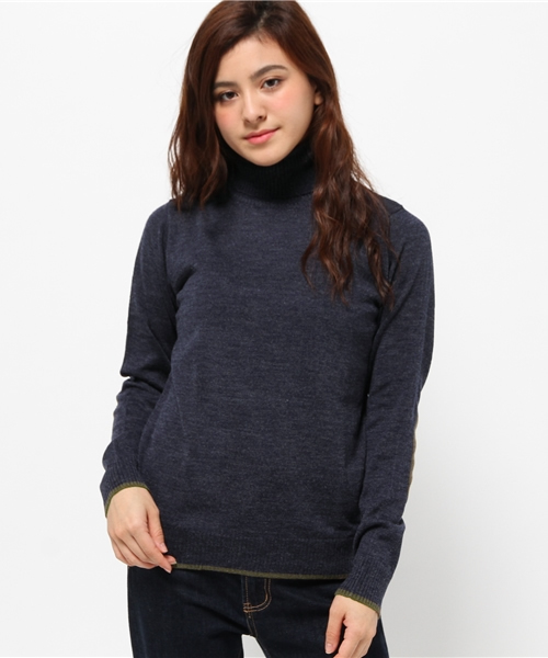 SEVENDAYS=SUNDAY（セブンデイズサンデイ）の「エルボーパッチ付　タートルネックプルオーバー（Tシャツ/カットソー・レディース・杢グレー/チャコールグレー/ネイビー・MEDIUM/LARGE）」の14枚目の写真