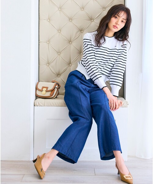 Feroux(フェルゥ)の「ロゴ刺繍ニット カーディガン(カーディガン/ボレロ・レディース・ホワイト系1/パイングリーン系/ピンク系・F)」の17枚目の写真