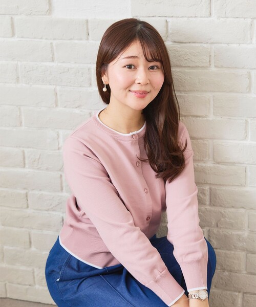Feroux(フェルゥ)の「ロゴ刺繍ニット カーディガン(カーディガン/ボレロ・レディース・ホワイト系1/パイングリーン系/ピンク系・F)」の19枚目の写真