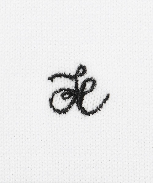 Feroux(フェルゥ)の「ロゴ刺繍ニット カーディガン(カーディガン/ボレロ・レディース・ホワイト系1/パイングリーン系/ピンク系・F)」の5枚目の写真