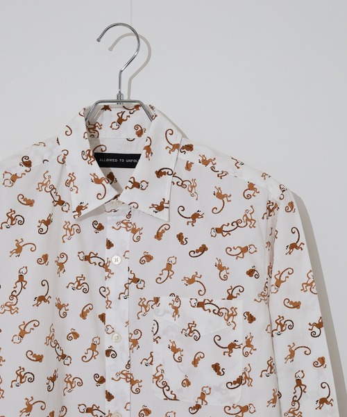 FUNALIVE(ファンアライブ)の「Animal print regular collar shirt / アニマルプリントレギュラカラーシャツ unisex(シャツ/ブラウス・メンズ・ホワイト系2/ブラック系1/ネイビー系1/ホワイト系1・M/L/XL)」の1枚目の写真