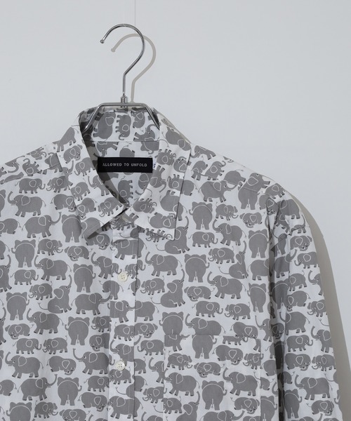 FUNALIVE(ファンアライブ)の「Animal print regular collar shirt / アニマルプリントレギュラカラーシャツ unisex(シャツ/ブラウス・メンズ・ホワイト系2/ブラック系1/ネイビー系1/ホワイト系1・M/L/XL)」の2枚目の写真