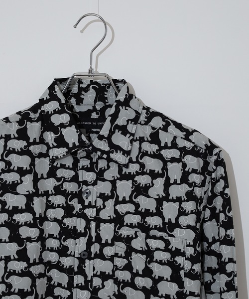 FUNALIVE(ファンアライブ)の「Animal print regular collar shirt / アニマルプリントレギュラカラーシャツ unisex(シャツ/ブラウス・メンズ・ホワイト系2/ブラック系1/ネイビー系1/ホワイト系1・M/L/XL)」の3枚目の写真