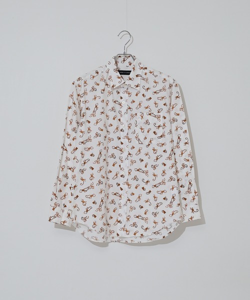 FUNALIVE(ファンアライブ)の「Animal print regular collar shirt / アニマルプリントレギュラカラーシャツ unisex(シャツ/ブラウス・メンズ・ホワイト系2/ブラック系1/ネイビー系1/ホワイト系1・M/L/XL)」の5枚目の写真