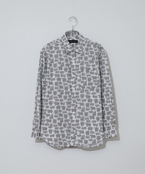 FUNALIVE(ファンアライブ)の「Animal print regular collar shirt / アニマルプリントレギュラカラーシャツ unisex(シャツ/ブラウス・メンズ・ホワイト系2/ブラック系1/ネイビー系1/ホワイト系1・M/L/XL)」の6枚目の写真