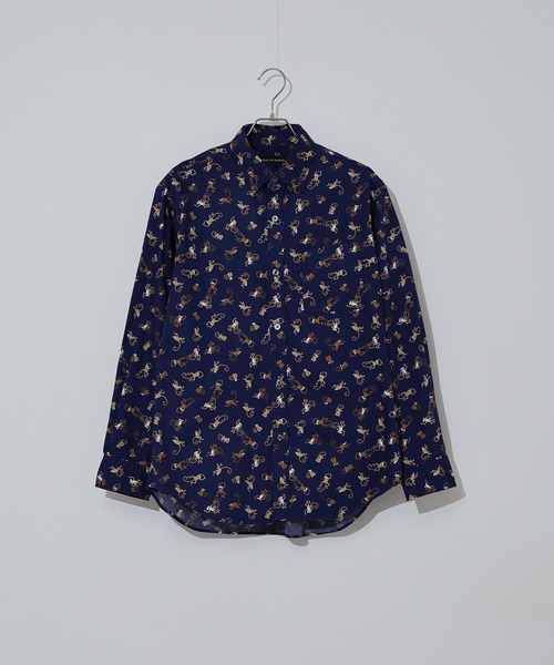 FUNALIVE(ファンアライブ)の「Animal print regular collar shirt / アニマルプリントレギュラカラーシャツ unisex(シャツ/ブラウス・メンズ・ホワイト系2/ブラック系1/ネイビー系1/ホワイト系1・M/L/XL)」の7枚目の写真