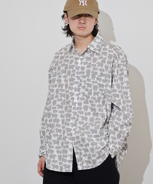FUNALIVE(ファンアライブ)の「Animal print regular collar shirt / アニマルプリントレギュラカラーシャツ unisex(シャツ/ブラウス・メンズ・ホワイト系2/ブラック系1/ネイビー系1/ホワイト系1・M/L/XL)」の21枚目の写真