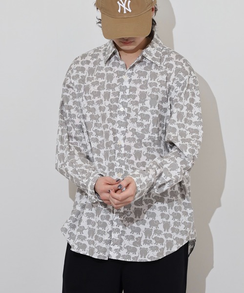 FUNALIVE(ファンアライブ)の「Animal print regular collar shirt / アニマルプリントレギュラカラーシャツ unisex(シャツ/ブラウス・メンズ・ホワイト系2/ブラック系1/ネイビー系1/ホワイト系1・M/L/XL)」の20枚目の写真