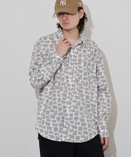 FUNALIVE(ファンアライブ)の「Animal print regular collar shirt / アニマルプリントレギュラカラーシャツ unisex(シャツ/ブラウス・メンズ・ホワイト系2/ブラック系1/ネイビー系1/ホワイト系1・M/L/XL)」の19枚目の写真