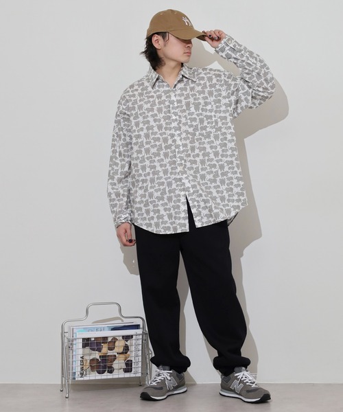 FUNALIVE(ファンアライブ)の「Animal print regular collar shirt / アニマルプリントレギュラカラーシャツ unisex(シャツ/ブラウス・メンズ・ホワイト系2/ブラック系1/ネイビー系1/ホワイト系1・M/L/XL)」の22枚目の写真