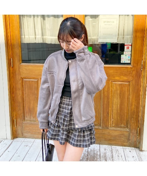 frunco(フランコ)の「スエード2wayブルゾン(ブルゾン・レディース・ブルー/ピンク/グレー・MEDIUM)」の13枚目の写真