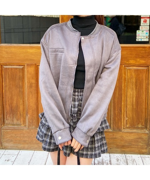 frunco(フランコ)の「スエード2wayブルゾン(ブルゾン・レディース・ブルー/ピンク/グレー・MEDIUM)」の15枚目の写真