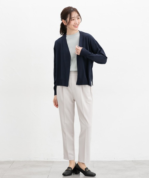 Honeys(ハニーズ)の「【UVカット・ウォッシャブル・花粉リリース加工】花粉対策トッパーカーデ(カーディガン/ボレロ・レディース・オフホワイト/ブルー/ブラック/ブルーグリーン/イエロー/ネイビー/ライトグレー/レッド・L/LL/M)」の15枚目の写真
