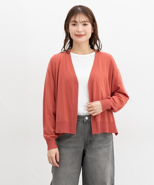 Honeys(ハニーズ)の「【UVカット・ウォッシャブル・花粉リリース加工】花粉対策トッパーカーデ(カーディガン/ボレロ・レディース・オフホワイト/ブルー/ブラック/ブルーグリーン/イエロー/ネイビー/ライトグレー/レッド・L/LL/M)」の18枚目の写真