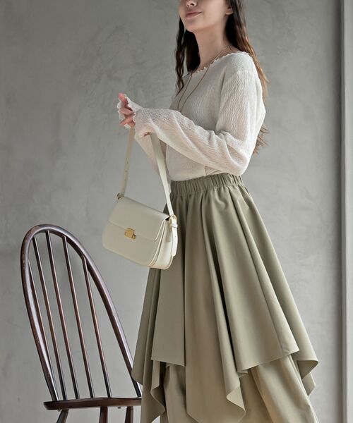 rps（アールピーエス）の「バブルシャーリングクルーネックカットソー（Tシャツ/カットソー・レディース・アイボリー/グリーン/ブラック・フリー）」の5枚目の写真