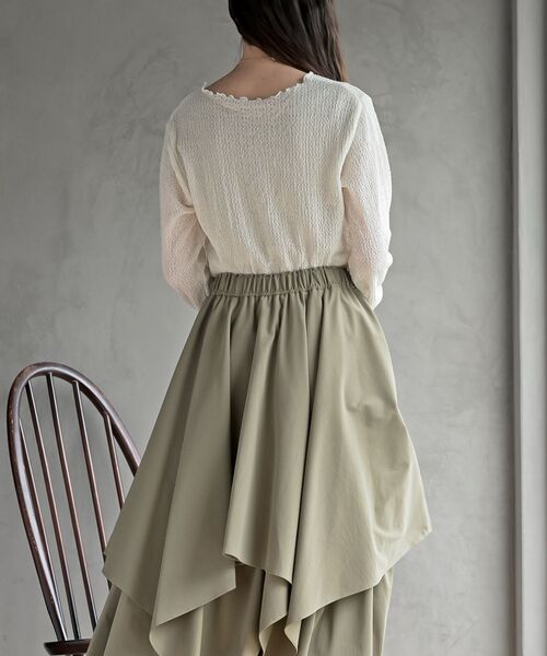 rps（アールピーエス）の「バブルシャーリングクルーネックカットソー（Tシャツ/カットソー・レディース・アイボリー/グリーン/ブラック・フリー）」の6枚目の写真