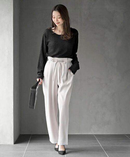 rps（アールピーエス）の「バブルシャーリングクルーネックカットソー（Tシャツ/カットソー・レディース・アイボリー/グリーン/ブラック・フリー）」の15枚目の写真