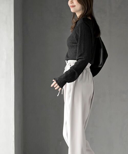 rps（アールピーエス）の「バブルシャーリングクルーネックカットソー（Tシャツ/カットソー・レディース・アイボリー/グリーン/ブラック・フリー）」の16枚目の写真